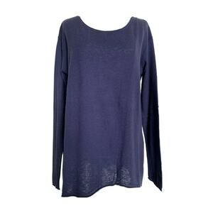 MSRP $325 VINCE. Women's Wool Silk Navy Blue Slouchy Sweater Designer M